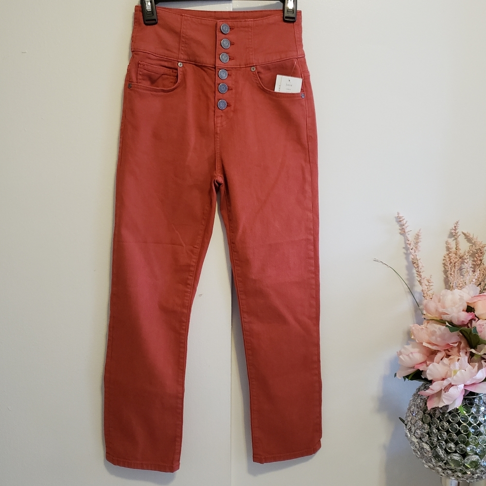 Joie high rise ankle cropped jeans
